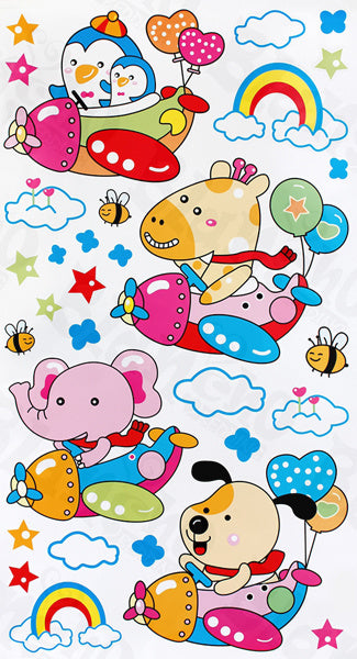 Animal Friends-3 - Wall Decals Stickers Appliques Home Decor